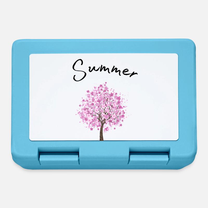 Summer | Summer | Tree | Blossoms | Sunshine - Lunchbox - sapphire blue
