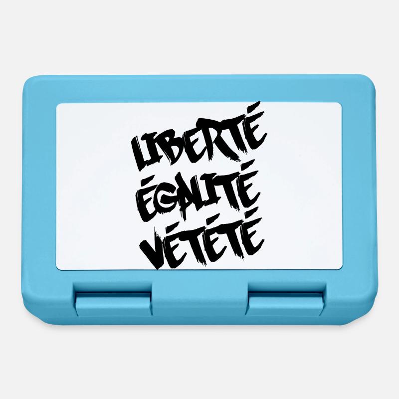 Liberté, égalité, vtt - Boîte à goûter - bleu saphir