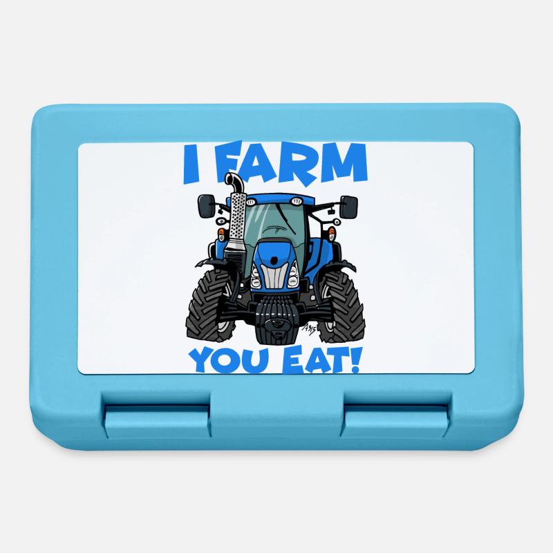 Je ferme vous mangez NH - Boîte à goûter - bleu saphir