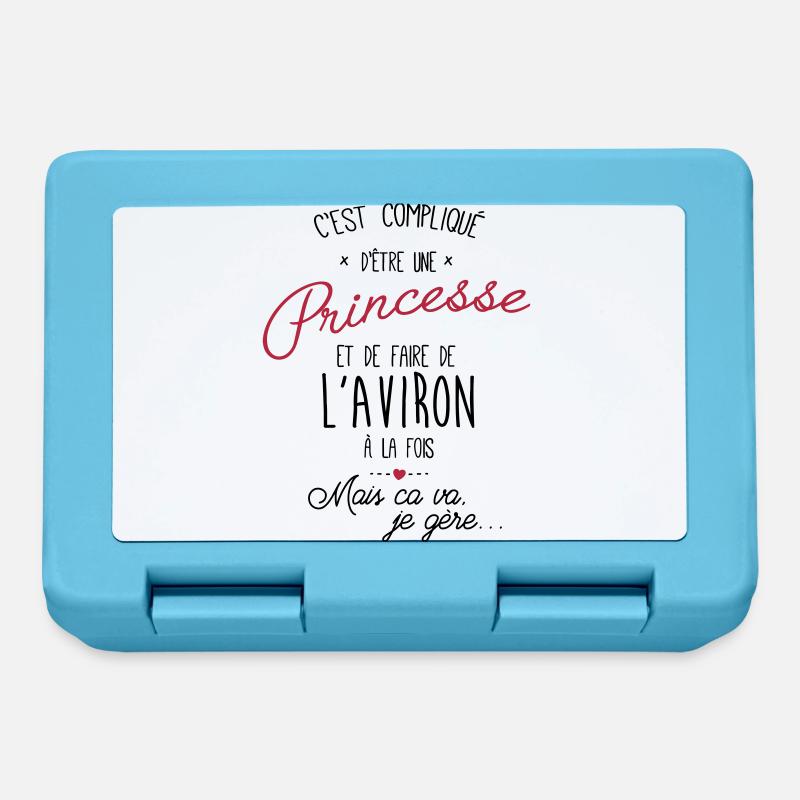 princesse et Aviron - Boîte à goûter - bleu saphir