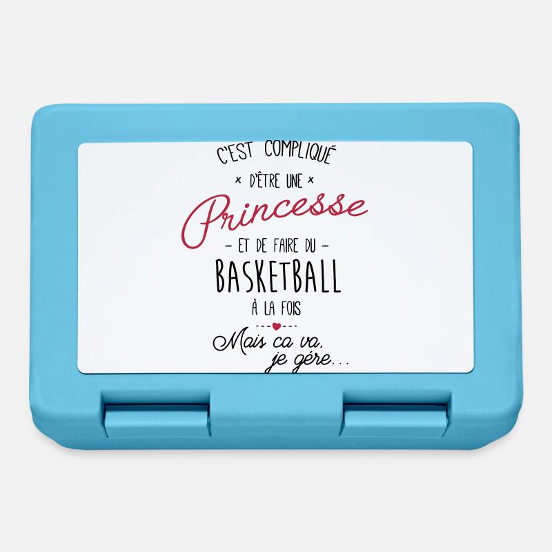 princesse et Basketball / basket - Boîte à goûter - bleu saphir