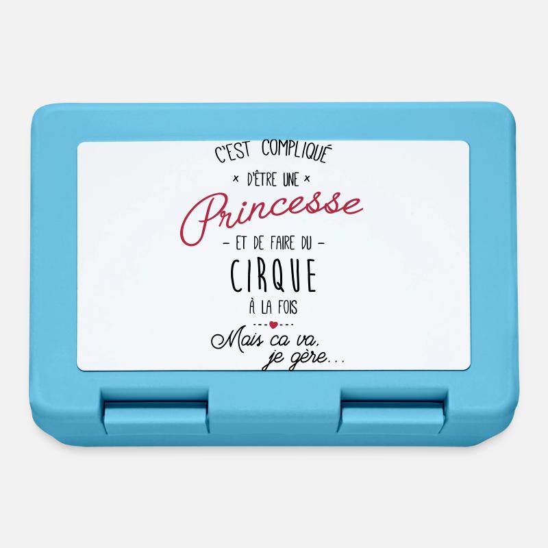 princesse et Cirque - Boîte à goûter - bleu saphir