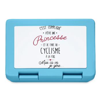 princesse et Cyclisme - Boîte à goûter - bleu saphir - Devant