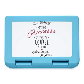 Princesse et Course - Boîte à goûter - bleu saphir - Devant