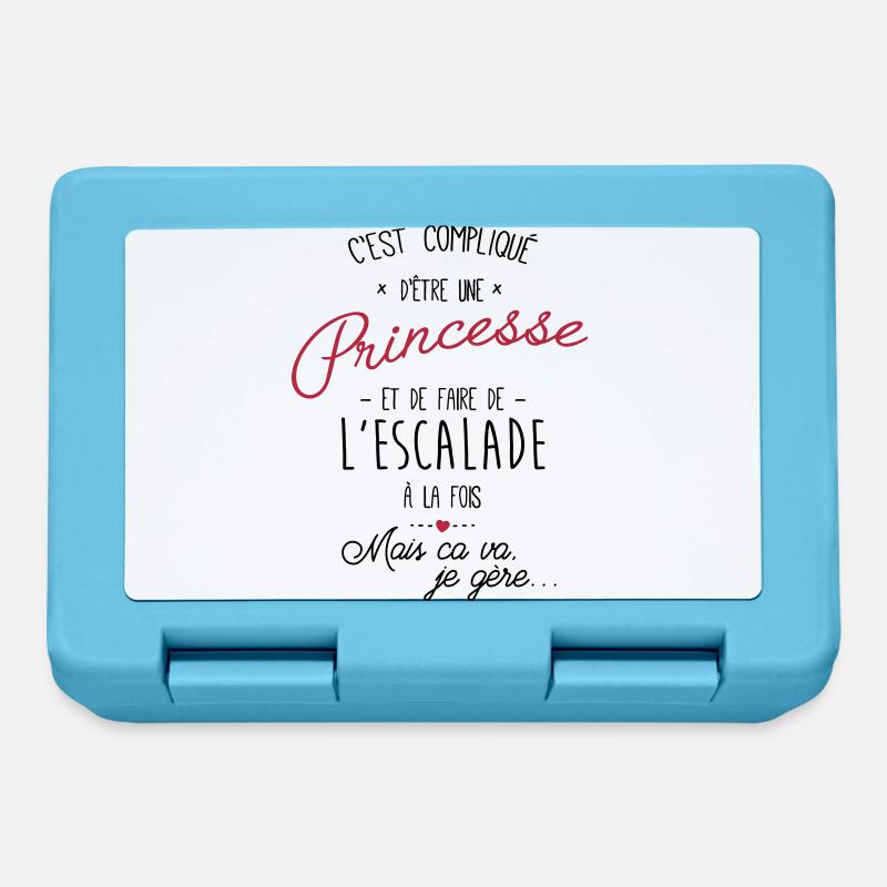 princesse et Escalade - Boîte à goûter - bleu saphir