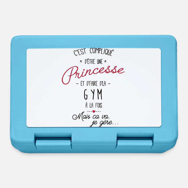 princesse et Gym - Boîte à goûter - bleu saphir