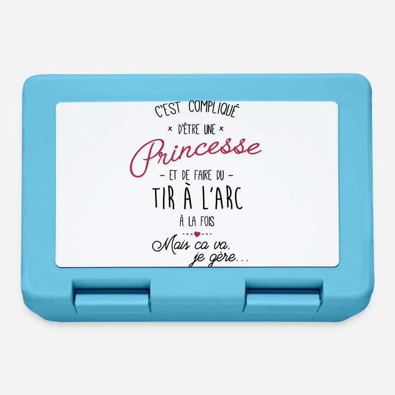 princesse et tir a l'arc - Boîte à goûter - bleu saphir