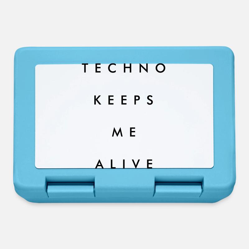 Techno keeps me alive - Lunchbox - sapphire blue