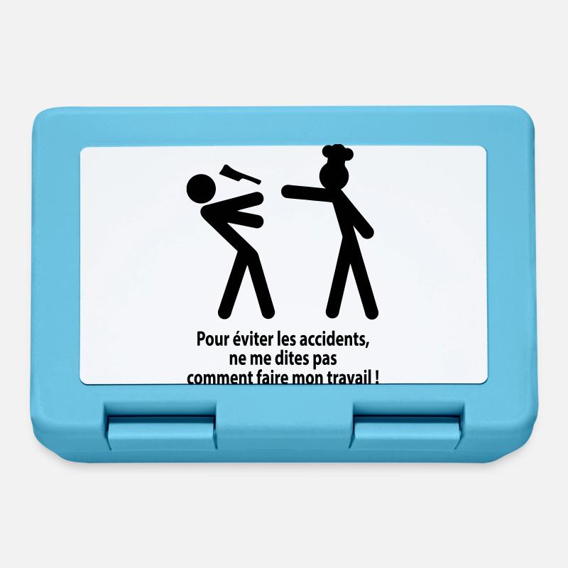 accident travail - Boîte à goûter - bleu saphir