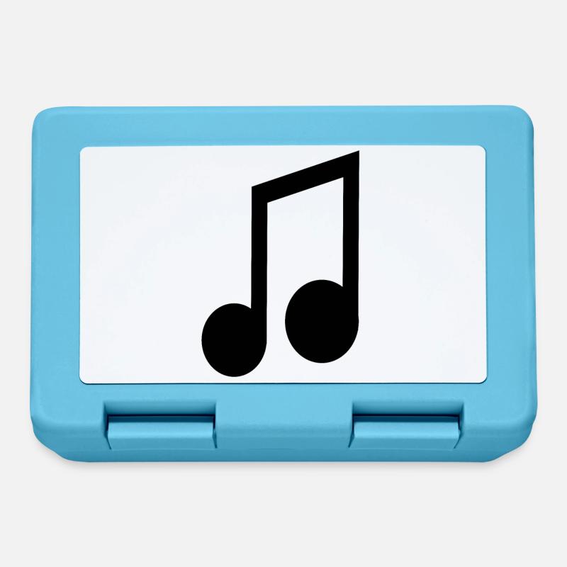 note de musique en notes noires - Boîte à goûter - bleu saphir