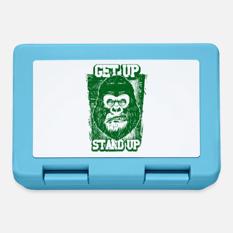 GET UP STAND UP - Boîte à goûter - bleu saphir