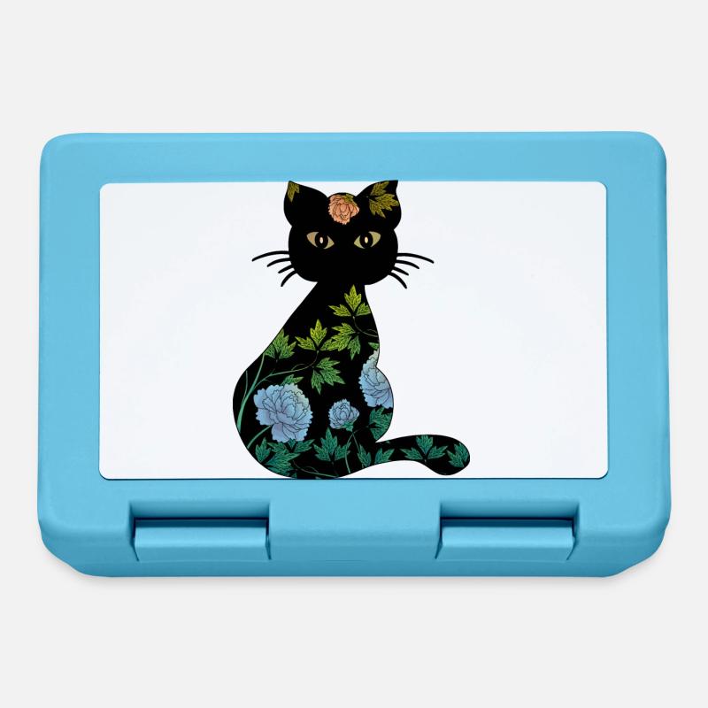 Chat - Boîte à goûter - bleu saphir