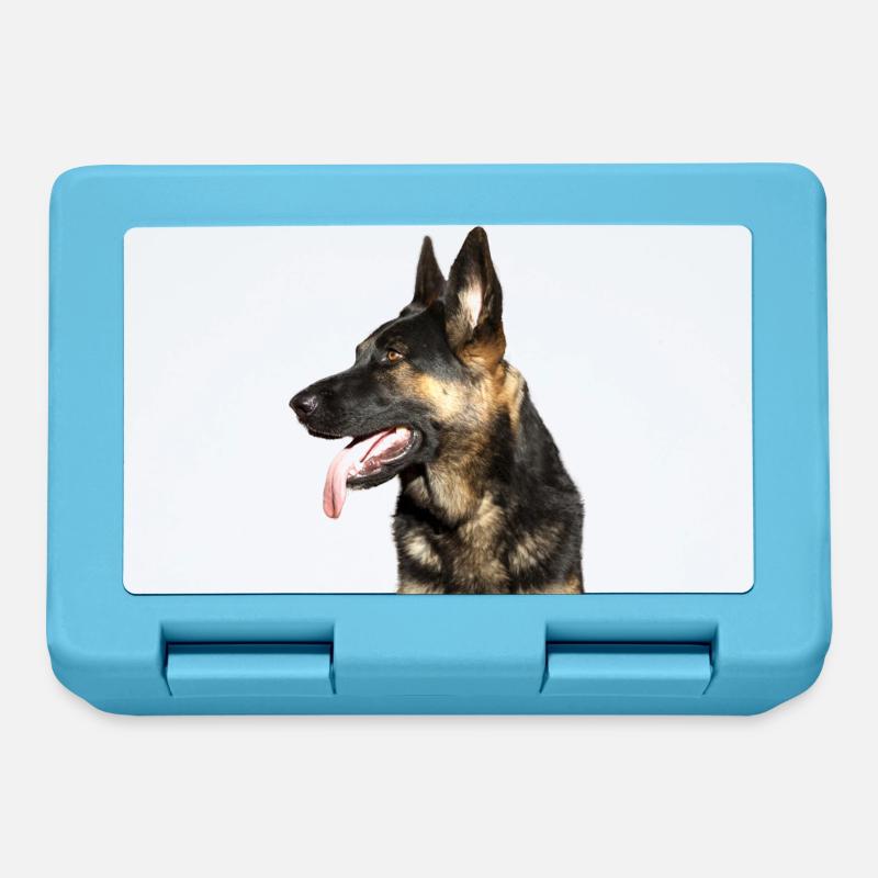 Deutscher Schäferhund Kopf - Brotdose - Saphirblau