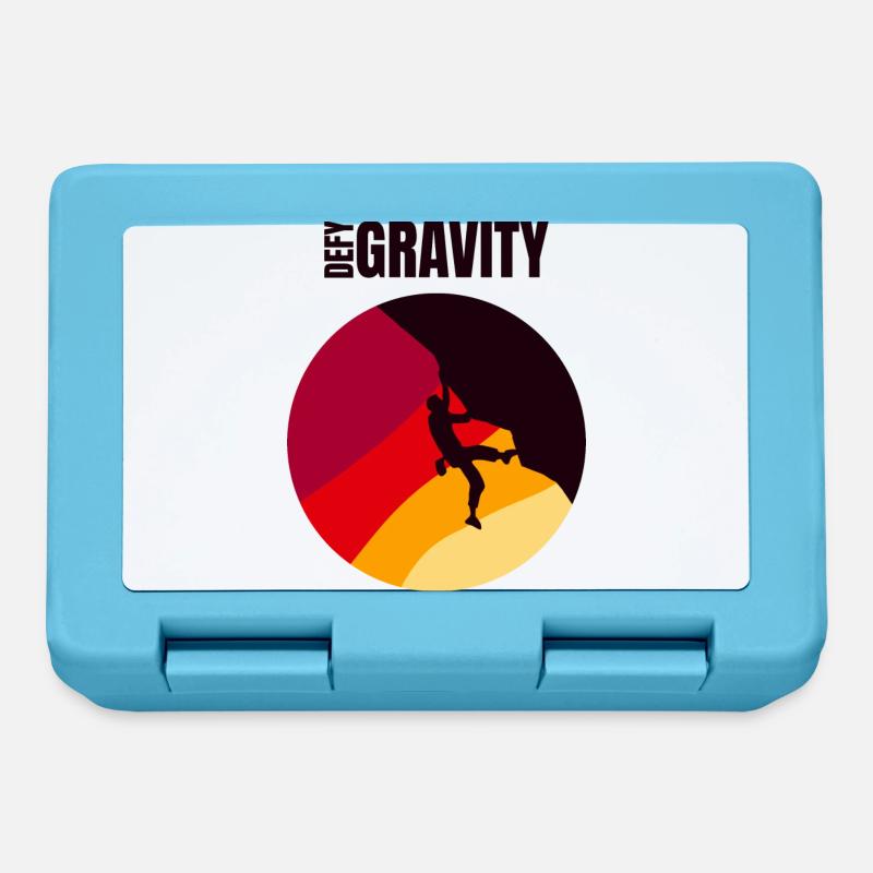 Defy Gravity - Kletterer Geschenk - Brotdose - Saphirblau
