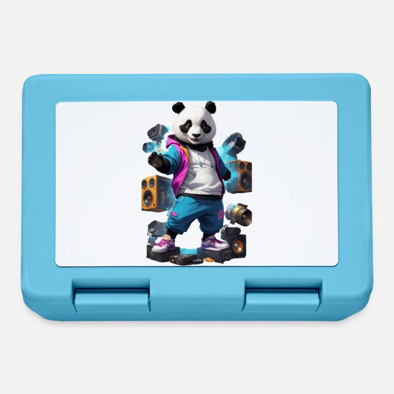 Breakdance Panda - Lunchbox - sapphire blue