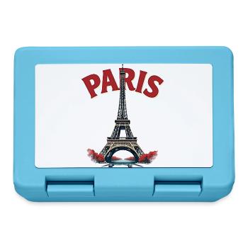 Tour Eiffel, Paris, retro - Boîte à goûter - bleu saphir - Devant