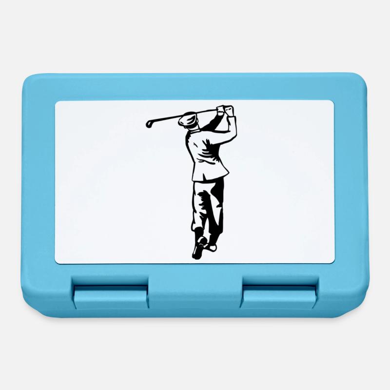 Golf - Golfen - Golfer - Brotdose - Saphirblau