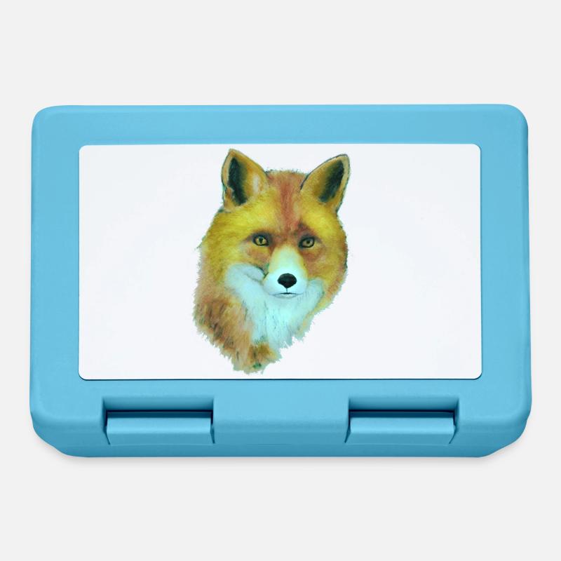 renard - Boîte à goûter - bleu saphir