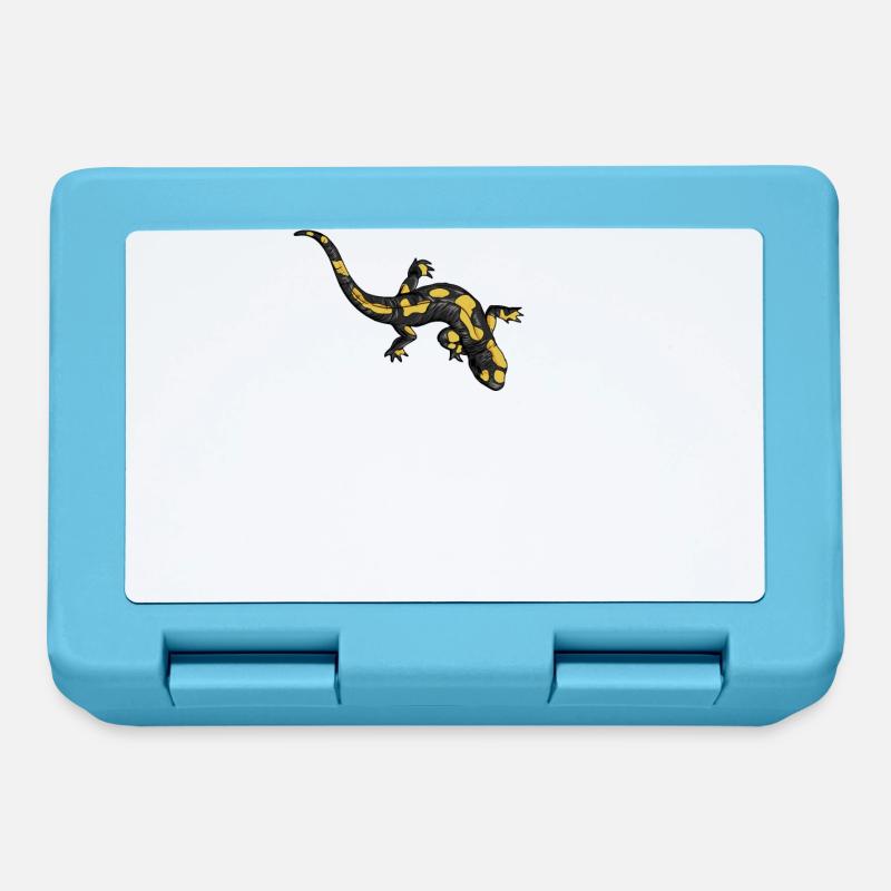Dessin d’une salamandre de feu - Boîte à goûter - bleu saphir