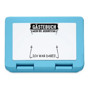 Gästebuch 69. Geburtstag Glückwunsch Zu 69 Jahren - Brotdose - Saphirblau - Vorne