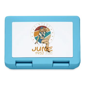 Vintage 1952 - Born In June 1952 - Lunchbox - sapphire blue - Front