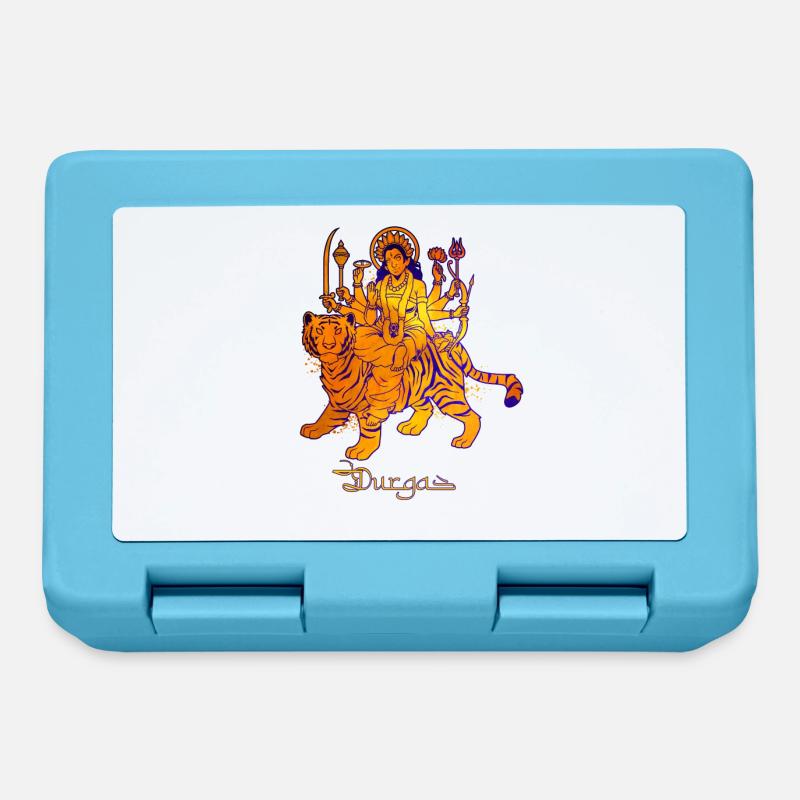 Hindu Gott - Durga - Brotdose - Saphirblau