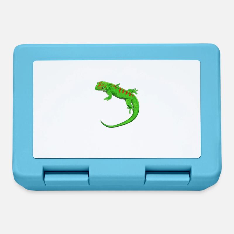 Dessin - Gecko de Madagascar - Boîte à goûter - bleu saphir
