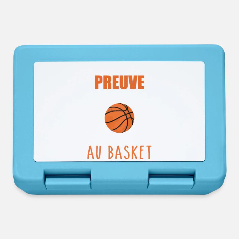 Preuve que mon papa basket | Basketteur | Basket - Boîte à goûter - bleu saphir