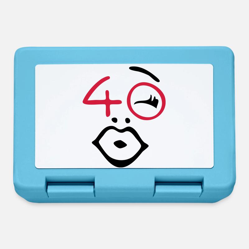 Wow, enfin, 40! - Boîte à goûter - bleu saphir