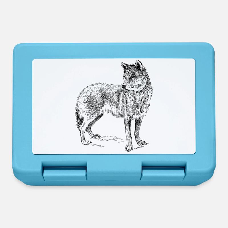 Wolf - Lunchbox - sapphire blue