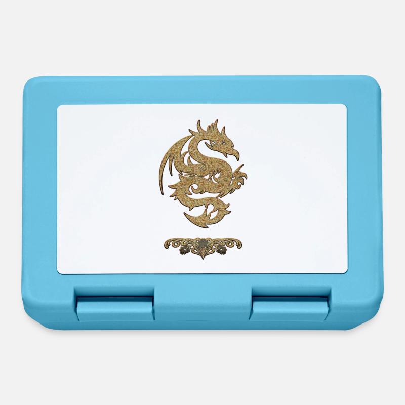 Merveilleux dragon chinois - Boîte à goûter - bleu saphir