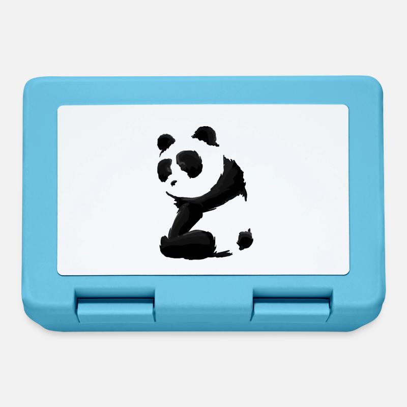 Panda - Boîte à goûter - bleu saphir
