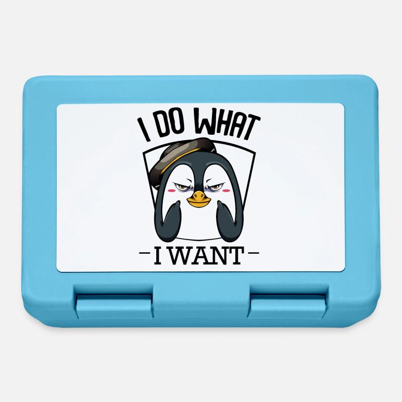 penguin - Lunchbox - sapphire blue