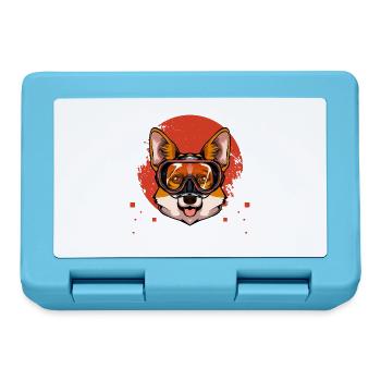 Corgi Taucher Badespaß - Brotdose - Saphirblau - Vorne