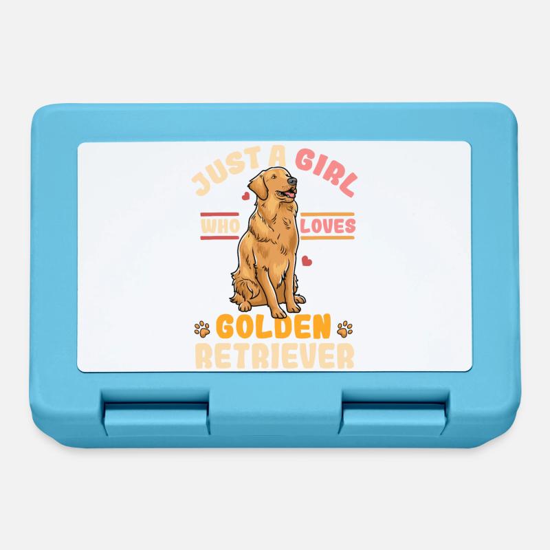 Golden retriever - Boîte à goûter - bleu saphir