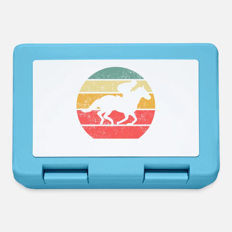 Courses de chevaux - Boîte à goûter - bleu saphir