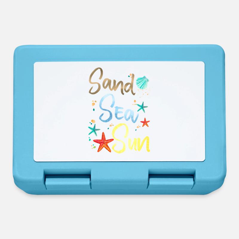 Illustration du soleil du lac de sable - Boîte à goûter - bleu saphir
