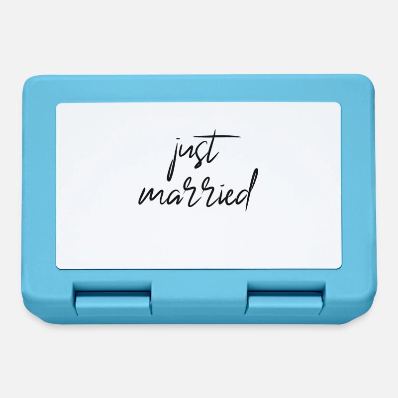 just married - Brotdose - Saphirblau