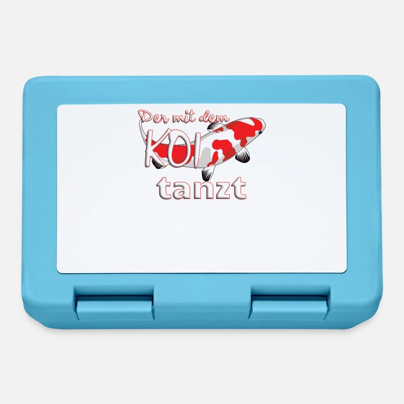 Tanzen Koi Karpfen Design Geschenk - Brotdose - Saphirblau
