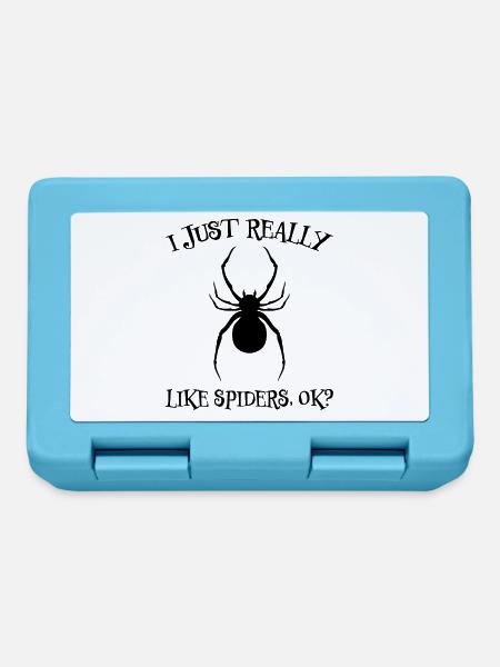 Spinne Silhouette Lustiges Spinnen Insekt Geschenk - Brotdose - Saphirblau
