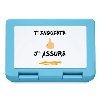 T inquiète j assure - Boîte à goûter - bleu saphir - Devant