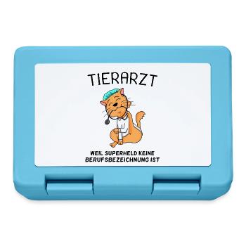 Tier Tierarzt Tiermedizin Geschenk - Brotdose - Saphirblau - Vorne