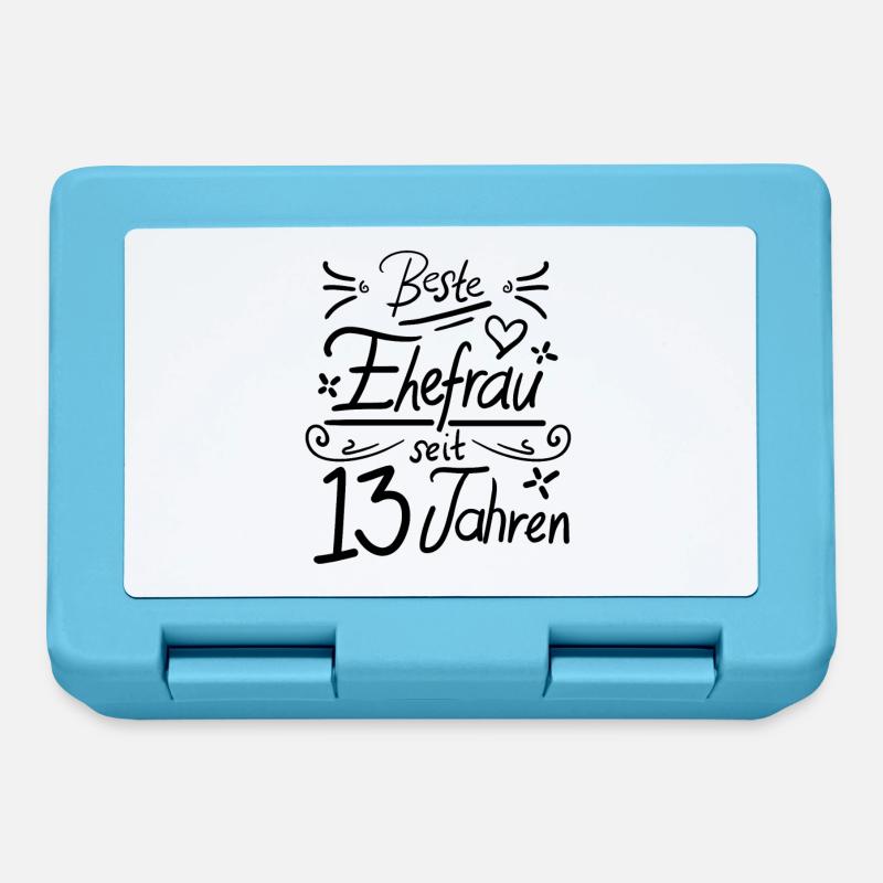 13 Hochzeitstag - Beste Ehefrau seit 13 Jahren - Brotdose - Saphirblau