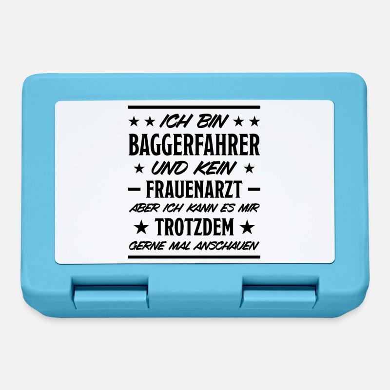 Baggerfahrer Lustiger Spruch Bagger Beruf Geschenk - Brotdose - Saphirblau