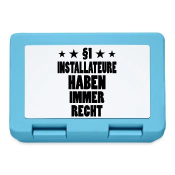 Installateur Lustiger Spruch Heizung Job Geschenk - Brotdose - Saphirblau - Vorne
