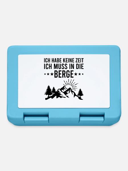 Lustiger Berge Wandern Spruch - Brotdose - Saphirblau