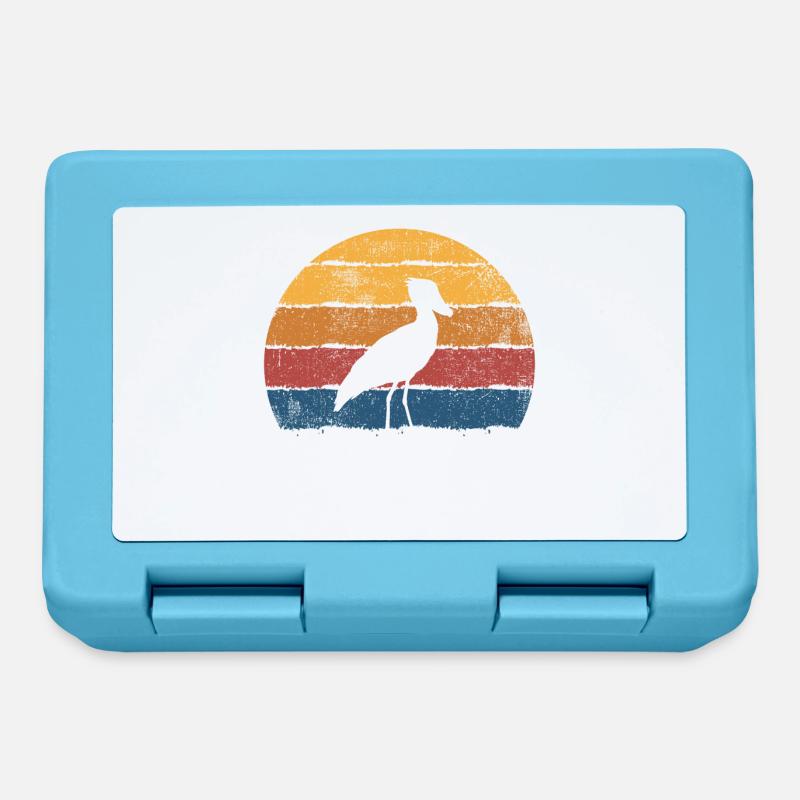 Schuhschnabel Vogel - Brotdose - Saphirblau