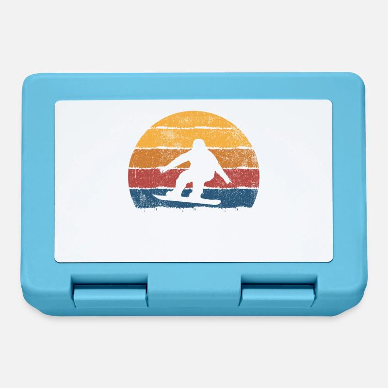 Snowboarden Snowboard Snowboarder - Brotdose - Saphirblau