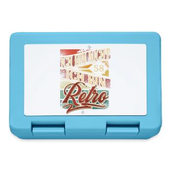 58. Geburtstag Retro Vintage - Brotdose - Saphirblau - Vorne