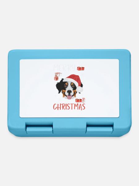 Berner Sennenhund Weihnachten - Brotdose - Saphirblau